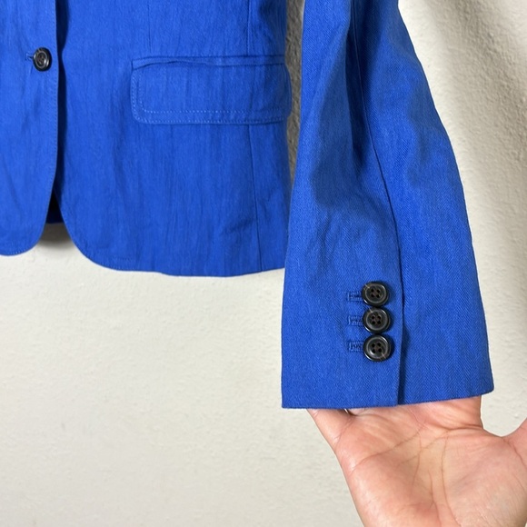 J. Crew Royal Blue Schoolboy two Button Blazer in size 6 - Picture 8 of 15